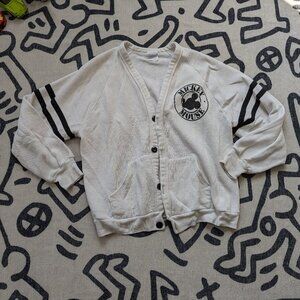 Vintage Disney Mickey Mouse Sweater Cardigan Adult Large